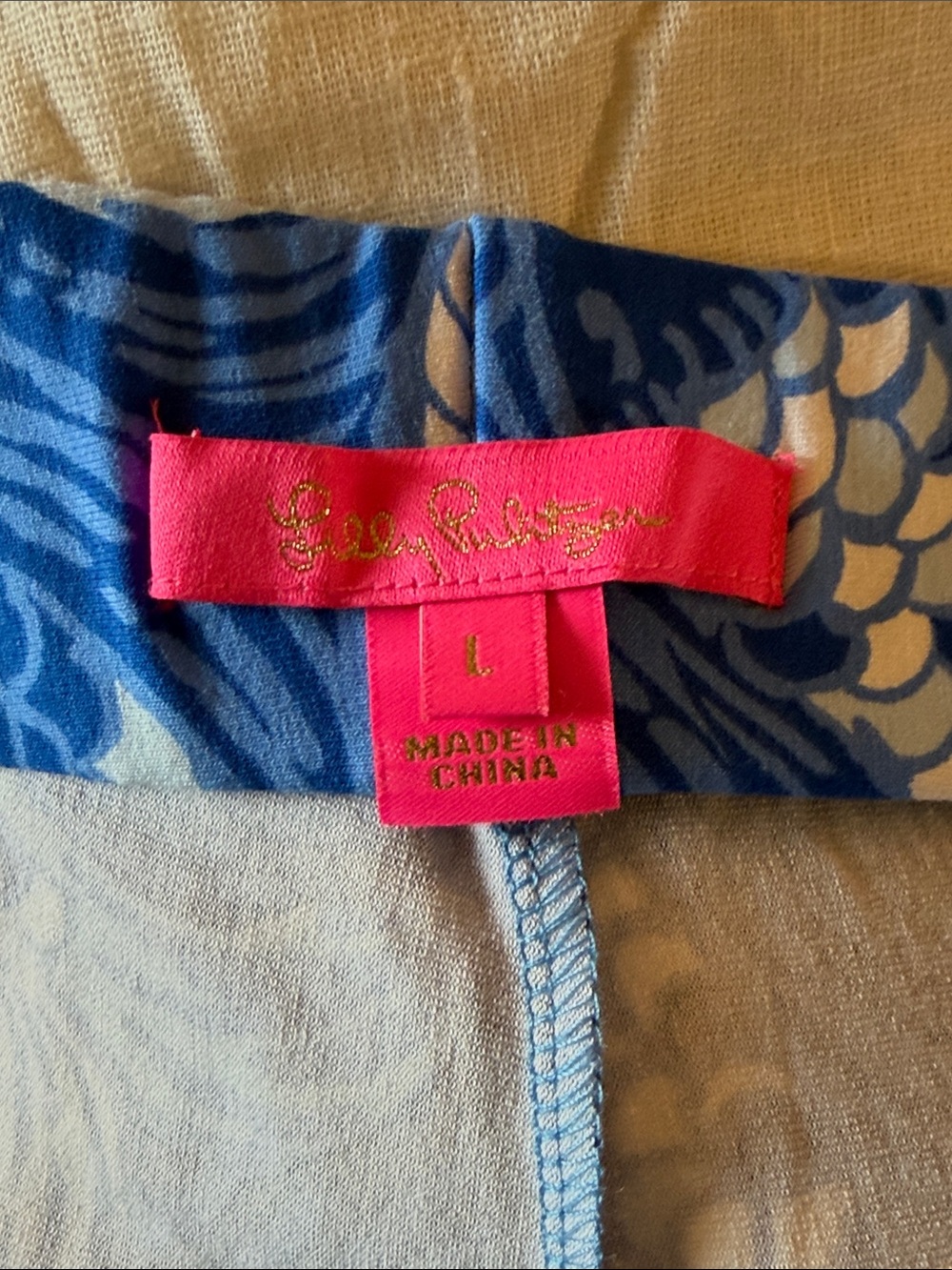 Lilly Pulitzer Blue Grotto -Georgia May Palazzo Pants, size L - Picture 5 of 7